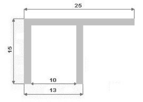Obrázek Hliníkový  F profil 25X15X1.5 mezera 10.2mm