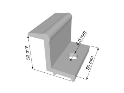 Obrázek Příchytka Solar- Z30mm, elox stříbrný