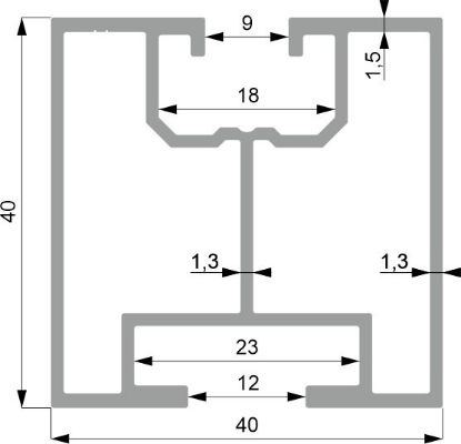 Obrázek Al profil Solar - 40x40 Stone, spec.kámen!