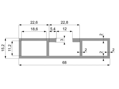 Obrázek Al profil Solar -  C lišta PLUS