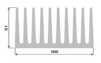 Obrázek Hliníkový chladič 100x51 3m