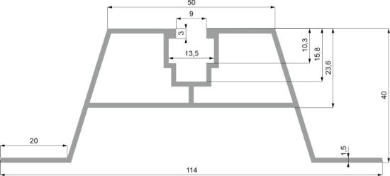 Obrázek Hliníkový profil Solar - Trapéz 4,3m
