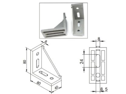 Obrázek Rohovník 40x80mm K40