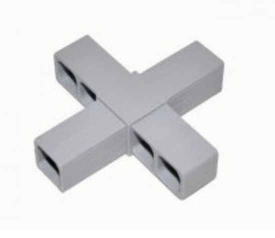 Obrázek Plast. spojka pro J20x20x1,5  KŘÍŽ 