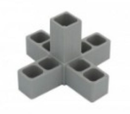 Obrázek Plast. spojka pro J40x40x2  5D šedá