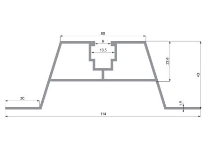 Obrázek Hliníkový profil Solar - Trapéz 