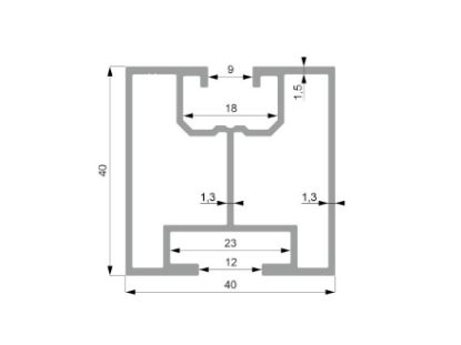 Obrázek Al profil Solar - 40x40 Stone, spec.kámen!