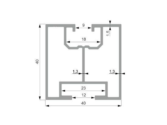 Obrázek Al profil Solar - 40x40 Stone, spec.kámen!