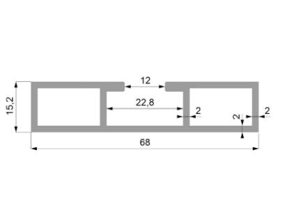Obrázek Al profil Solar -  C lišta PLUS