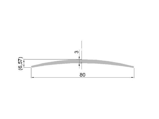 Obrázek Krycí přechodová lišta š.80mm  5,6m